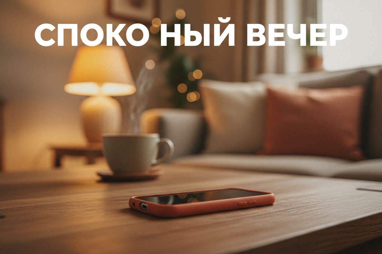 Смартфон лежит экраном вниз на диване — владелец студии отдыхает, пока бот работает
